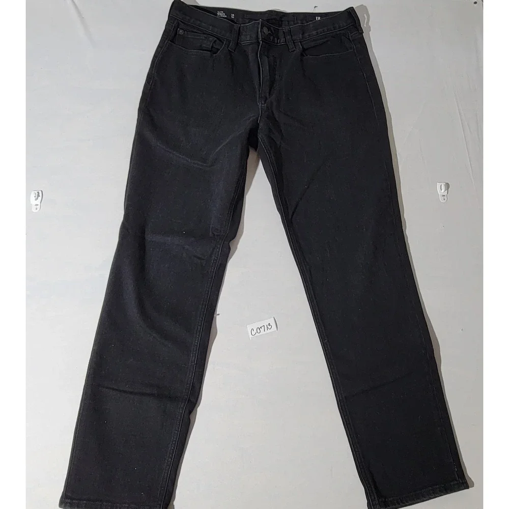 Banana Republic Mens Slim Fit Black Jeans 34x32 Cotton Blend Stretch Denim